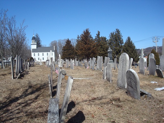 View of the cemetery from the firehouse