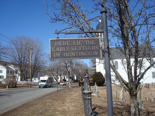 Cemetery sign, reverse view