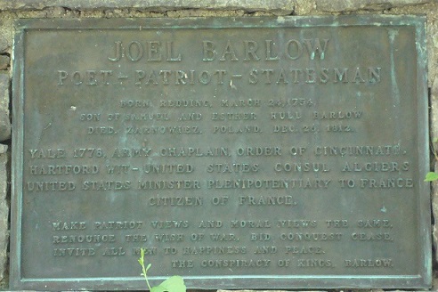 Plaque dedicated to Joel Barlow