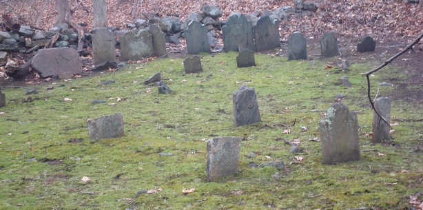 View of the back of the burial ground