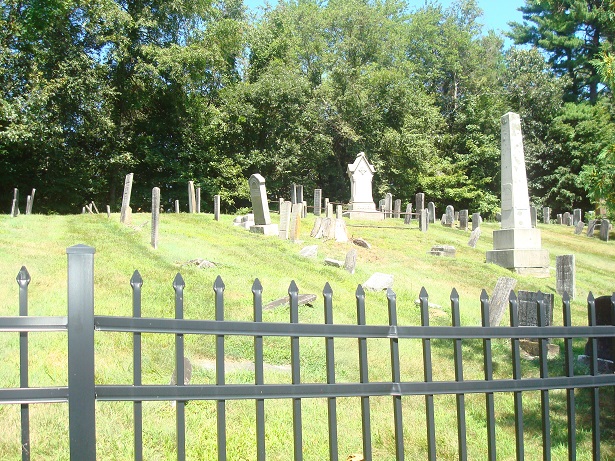 Sandy Hook Cemetery, side view