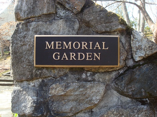 Memorial Garden sign