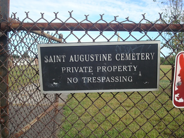 St. Augustine Cemetery sign